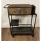 Homeroots 37 x 19 x 33 in. Rolling Rustic Black & Natural Bar Cart 389227 - alternate 2